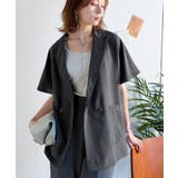 纏うだけで上品見え。リネンライクドルマンスリーブテーラードダブルジャケット(半袖… | Classical Elf | 詳細画像15