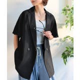 纏うだけで上品見え。リネンライクドルマンスリーブテーラードダブルジャケット(半袖… | Classical Elf | 詳細画像3