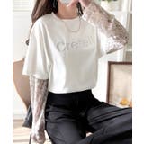 レースでカジュアルの中に女性らしさをプラス!レイヤード風レース袖ドッキングTシャ… | Classical Elf  | 詳細画像3 