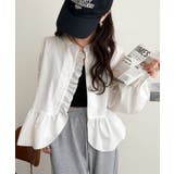 ふわっと華やかシルエット美人♪柄アソートフリルデザインブラウス | Classical Elf  | 詳細画像8 