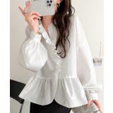 ふわっと華やかシルエット美人♪柄アソートフリルデザインブラウス | Classical Elf  | 詳細画像11 