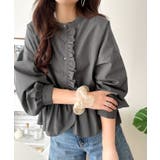 ふわっと華やかシルエット美人♪柄アソートフリルデザインブラウス | Classical Elf  | 詳細画像14 