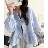 ふわっと華やかシルエット美人♪柄アソートフリルデザインブラウス | Classical Elf  | 詳細画像20 