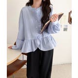 ふわっと華やかシルエット美人♪柄アソートフリルデザインブラウス | Classical Elf  | 詳細画像23 