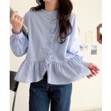 ふわっと華やかシルエット美人♪柄アソートフリルデザインブラウス | Classical Elf  | 詳細画像26 