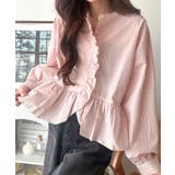 ふわっと華やかシルエット美人♪柄アソートフリルデザインブラウス | Classical Elf  | 詳細画像34 