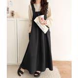 重ね着が楽しい♪着回し自在◎リネンライク素材胸元ギャザー＆ポケット使いAラインジ… | Classical Elf  | 詳細画像15 