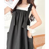 重ね着が楽しい♪着回し自在◎リネンライク素材胸元ギャザー＆ポケット使いAラインジ… | Classical Elf  | 詳細画像16 