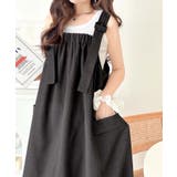 重ね着が楽しい♪着回し自在◎リネンライク素材胸元ギャザー＆ポケット使いAラインジ… | Classical Elf  | 詳細画像20 