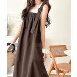 重ね着が楽しい♪着回し自在◎リネンライク素材胸元ギャザー＆ポケット使いAラインジ… | Classical Elf  | 詳細画像28 