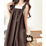 重ね着が楽しい♪着回し自在◎リネンライク素材胸元ギャザー＆ポケット使いAラインジ… | Classical Elf  | 詳細画像29 