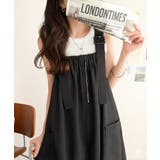 重ね着が楽しい♪着回し自在◎リネンライク素材胸元ギャザー＆ポケット使いAラインジ… | Classical Elf  | 詳細画像1 