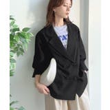 さらっと羽織る、立体の表情。サッカー素材ダブルテーラードジャケット(長袖) | Classical Elf | 詳細画像15