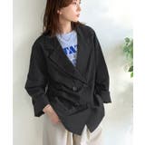 さらっと羽織る、立体の表情。サッカー素材ダブルテーラードジャケット(長袖) | Classical Elf | 詳細画像17