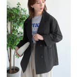 さらっと羽織る、立体の表情。サッカー素材ダブルテーラードジャケット(長袖) | Classical Elf | 詳細画像20