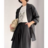 さらっと羽織る、立体の表情。サッカー素材ダブルテーラードジャケット(長袖) | Classical Elf | 詳細画像23