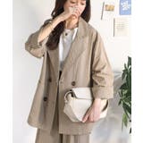 さらっと羽織る、立体の表情。サッカー素材ダブルテーラードジャケット(長袖) | Classical Elf | 詳細画像26