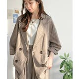 モカ | さらっと羽織る、立体の表情。サッカー素材ダブルテーラードジャケット(長袖) | Classical Elf