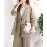 さらっと羽織る、立体の表情。サッカー素材ダブルテーラードジャケット(長袖) | Classical Elf | 詳細画像27