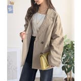 さらっと羽織る、立体の表情。サッカー素材ダブルテーラードジャケット(長袖) | Classical Elf | 詳細画像32