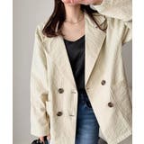 さらっと羽織る、立体の表情。サッカー素材ダブルテーラードジャケット(長袖) | Classical Elf | 詳細画像2