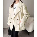 さらっと羽織る、立体の表情。サッカー素材ダブルテーラードジャケット(長袖) | Classical Elf | 詳細画像4