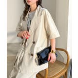 上品なシボ感とストライプ柄が、洗練された都会的な印象に。サッカー素材ダブルテーラ… | Classical Elf | 詳細画像12