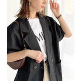 上品なシボ感とストライプ柄が、洗練された都会的な印象に。サッカー素材ダブルテーラ… | Classical Elf | 詳細画像16