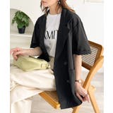 上品なシボ感とストライプ柄が、洗練された都会的な印象に。サッカー素材ダブルテーラ… | Classical Elf | 詳細画像19