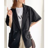 上品なシボ感とストライプ柄が、洗練された都会的な印象に。サッカー素材ダブルテーラ… | Classical Elf | 詳細画像21