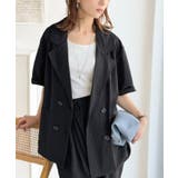 上品なシボ感とストライプ柄が、洗練された都会的な印象に。サッカー素材ダブルテーラ… | Classical Elf | 詳細画像24