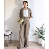 上品なシボ感とストライプ柄が、洗練された都会的な印象に。サッカー素材ダブルテーラ… | Classical Elf | 詳細画像36