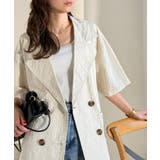 上品なシボ感とストライプ柄が、洗練された都会的な印象に。サッカー素材ダブルテーラ… | Classical Elf | 詳細画像2