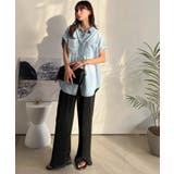 羽織るだけで垢抜け確実♪華奢見え抜群 フレンチスリーブデニムシャツ（半袖） | Classical Elf  | 詳細画像9 