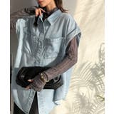 羽織るだけで垢抜け確実♪華奢見え抜群 フレンチスリーブデニムシャツ（半袖） | Classical Elf  | 詳細画像12 