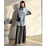 羽織るだけで垢抜け確実♪華奢見え抜群 フレンチスリーブデニムシャツ（半袖） | Classical Elf  | 詳細画像13 