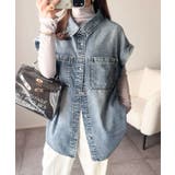 羽織るだけで垢抜け確実♪華奢見え抜群 フレンチスリーブデニムシャツ（半袖） | Classical Elf  | 詳細画像17 