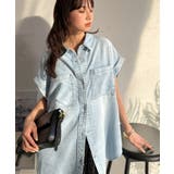 羽織るだけで垢抜け確実♪華奢見え抜群 フレンチスリーブデニムシャツ（半袖） | Classical Elf  | 詳細画像5 