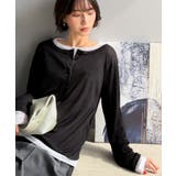 マルチWAYで着回し自在。リブ素材×シアー素材トップス 2枚セットアップ(長袖） | Classical Elf  | 詳細画像8 