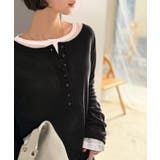 マルチWAYで着回し自在。リブ素材×シアー素材トップス 2枚セットアップ(長袖） | Classical Elf  | 詳細画像9 