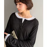 マルチWAYで着回し自在。リブ素材×シアー素材トップス 2枚セットアップ(長袖） | Classical Elf  | 詳細画像17 