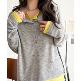 マルチWAYで着回し自在。リブ素材×シアー素材トップス 2枚セットアップ(長袖） | Classical Elf  | 詳細画像25 