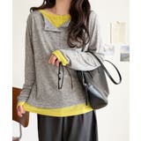 マルチWAYで着回し自在。リブ素材×シアー素材トップス 2枚セットアップ(長袖） | Classical Elf  | 詳細画像28 