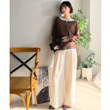 マルチWAYで着回し自在。リブ素材×シアー素材トップス 2枚セットアップ(長袖） | Classical Elf  | 詳細画像34 