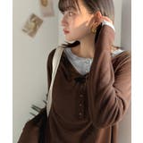 マルチWAYで着回し自在。リブ素材×シアー素材トップス 2枚セットアップ(長袖） | Classical Elf  | 詳細画像35 