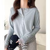 マルチWAYで着回し自在。リブ素材×シアー素材トップス 2枚セットアップ(長袖） | Classical Elf  | 詳細画像45 