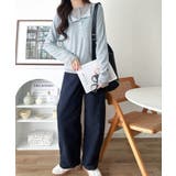 マルチWAYで着回し自在。リブ素材×シアー素材トップス 2枚セットアップ(長袖） | Classical Elf  | 詳細画像51 