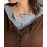 マルチWAYで着回し自在。リブ素材×シアー素材トップス 2枚セットアップ(長袖） | Classical Elf  | 詳細画像53 