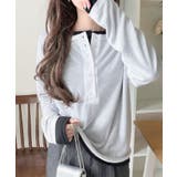 マルチWAYで着回し自在。リブ素材×シアー素材トップス 2枚セットアップ(長袖） | Classical Elf  | 詳細画像1 