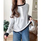 マルチWAYで着回し自在。リブ素材×シアー素材トップス 2枚セットアップ(長袖） | Classical Elf  | 詳細画像2 